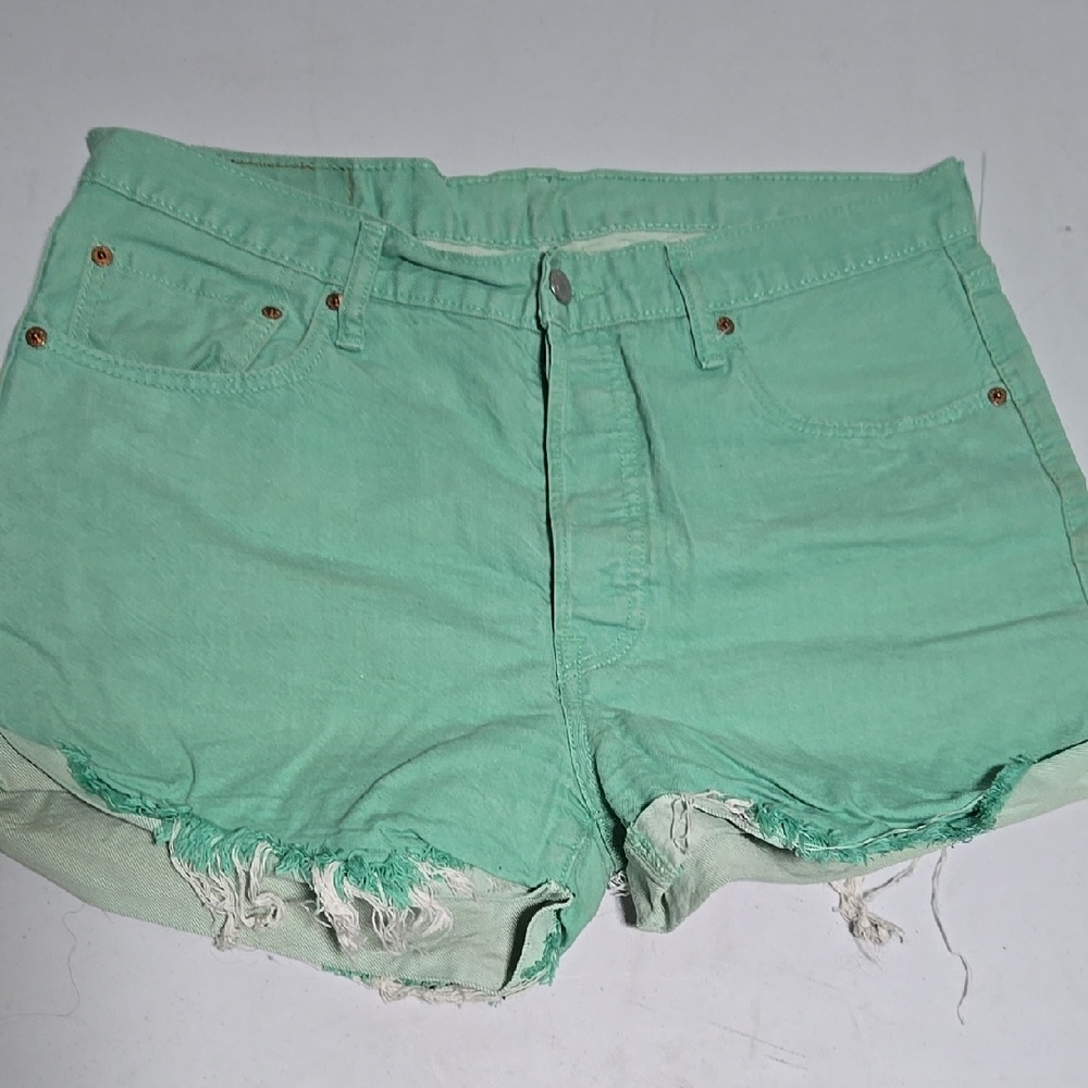 Levi's Mint Green Jean Shorts
